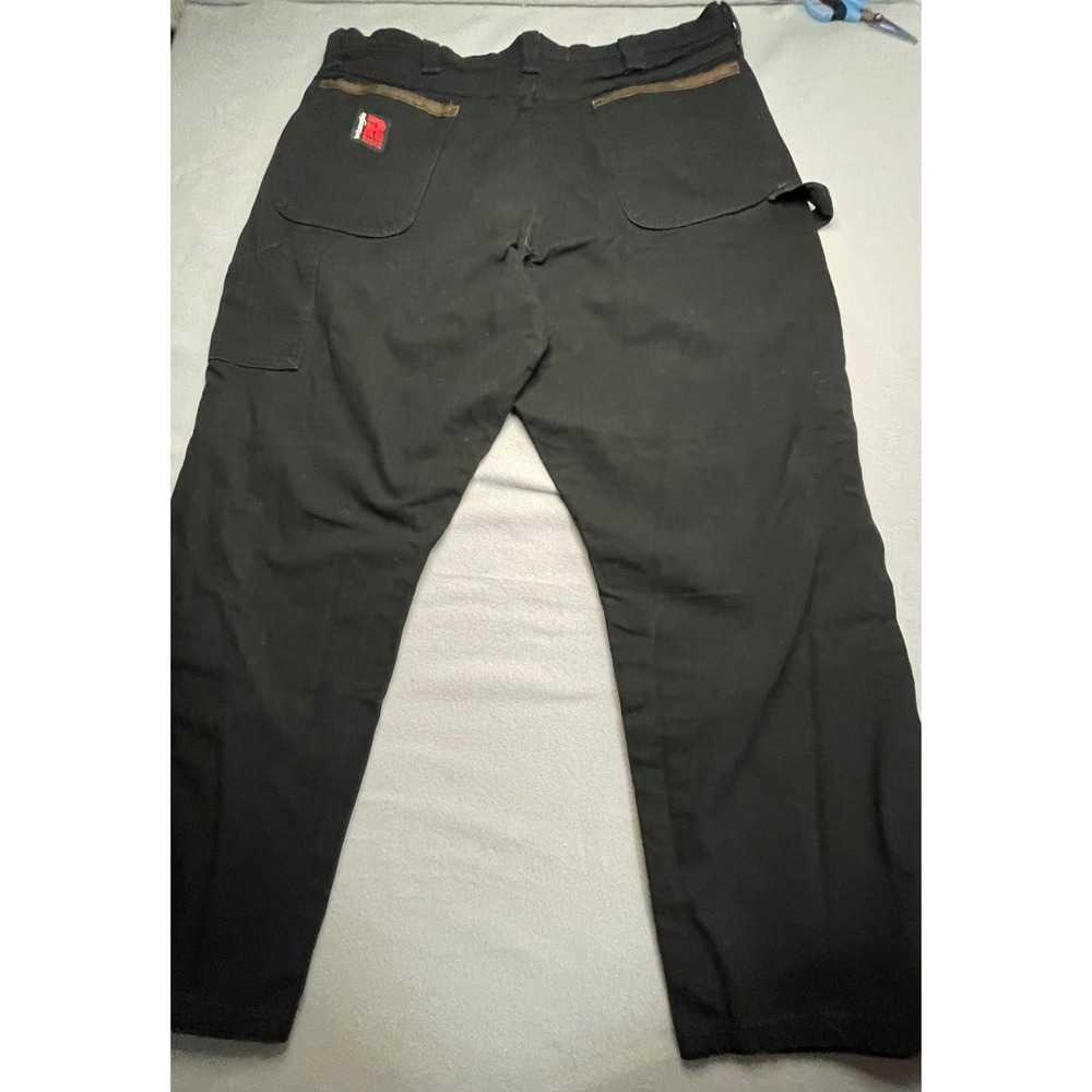 Wrangler Riggs Workwear Mens Black Ripstop Carpenter Pants 38x30‎ 103W020BL - Picture 12 of 14